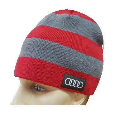Knit Beanie w/Horizontal Stripes